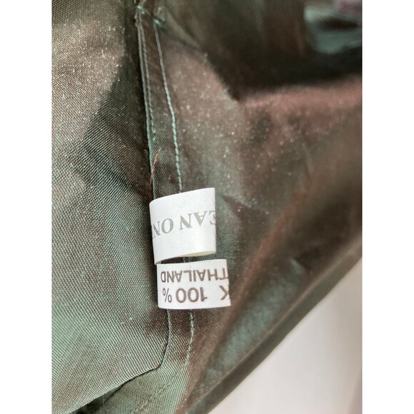 OS Vintage Zina Thai Silk Boxy Drape Button Up Blouse Big Shirt - Picture 5 of 5